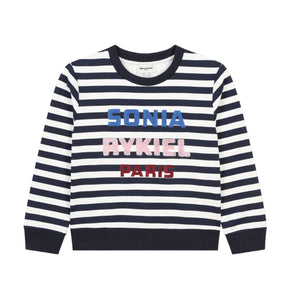 Sonia Rykiel White/Blue 2 Tone Stripes Sweater