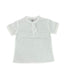 Noma Solid White Contrast Binding Mandarin Collar and Placket Shirt