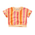 Sproet & Sprout Nectarine Stripes Cropped Sweatshirt Tee