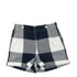 Noma Navy Huge Gingham Design Side Buttons Shorts