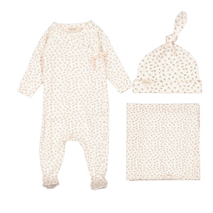 Marmar Petite Fleurs 3Pc Set Rubetta (Footie+Hat+Blanket)