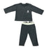 The New Society Galactic Grey Melange Baby LS T-Shirt & Legging Set