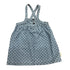 Piupiuchick Washed Blue Denim w/ Black Hearts Short Dress w/ Straps