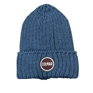 Colmar 5381N Blue Stocking Stitch Mix Wool Hat