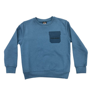 Colmar 3638 Light Blue Crewneck w/ Nylon Insert Sweater