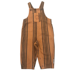 Piupiuchick Brown w/ Black Stripes Baby Dungaress