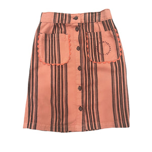 Piupiuchick Pink w/ Black Stripes Knee Lenght Skirt