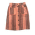 Piupiuchick Pink w/ Black Stripes Knee Lenght Skirt