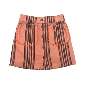 Piupiuchick Pink w/ Black Stripes Short Skirt