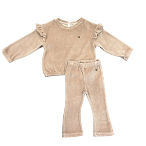 Buho Rose Baby Velvet Sweatshirt & Flare Legging Set