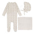 Lilette Cream Vintage Floral 3Pc Set (Footie+Hat+Swaddle)