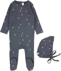 Lilette Bluebelle Off Navy Hot Air Balloon Footie Set