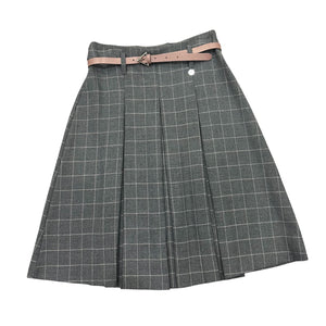 Imperial Grigio Skirt w/ Bambola Belt (Knee Length, Not Mini)