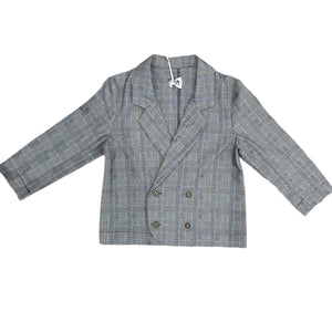 Noma Blue Plaid Houndstooth Jacket