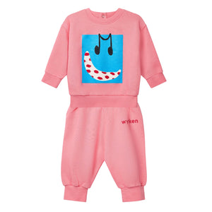 Wynken Blush Pink Baby Sweatshirt & Swearpants Set