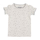 Kin+Kin K209 Blue Floral Puffed 3/4 Sleeve Ribbed T-Shirt