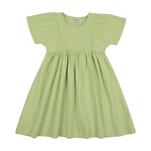 Kin+Kin K221 Green Striped Short Sleeve Dress