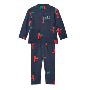 Wynken Navy Baby Mini Lento LS Tee & Legging Set