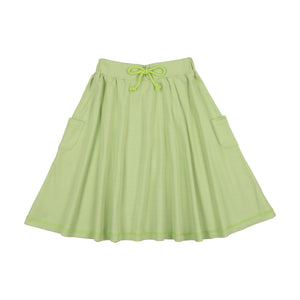 Kin+Kin K229 Green Striped Full Skirt