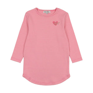 Kin+Kin K230 Hot Pink Striped Girls Long Sleeve T-shirt