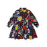 Oilily Navy Multi Delphia Long Sleeve Floral Dress