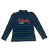 Philosophy Navy Green Stripes Francese Mockneck