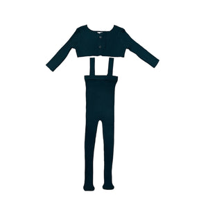 Panther Forest Knit Overalls