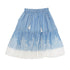 Ermano Scervino White Blue Stripe Satin Skirt