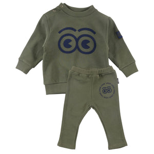Loud Green Club Baby Sweater & Book Legging Set