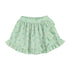 Piupiuchick Green Stripes w/ Little Flowers Maxi Skirt w/ Ruffles (Size Down)