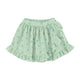 Piupiuchick Green Stripes w/ Little Flowers Maxi Skirt w/ Ruffles (Size Down)
