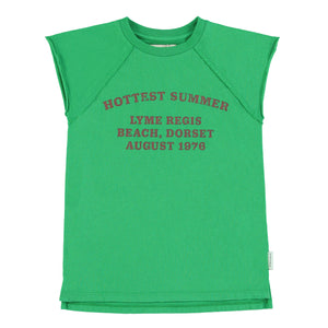 Piupiuchick Green w/ ''Hottest Summer'' Print T-Shirt Dress