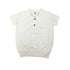 Noma White Solid Pointelle Collared Knit