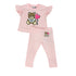 Moschino Rose Bear Heart Print Ruffle SS Tee Legging Set