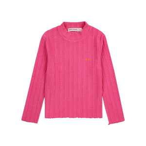 Bobo Choses Fuschia BC Fantasy Rib Turtle Neck T-Shirt