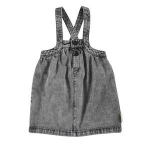 Piupiuchick  Faded Black Denim Short Dress w/ Straps