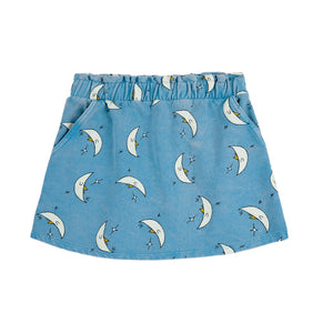 Bobo Choses Light Blue Beneath the Moon Allover Skirt