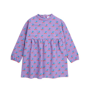 Bobo Choses Purple Cherry Allover Dress