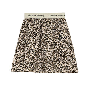 The New Society Nelia Print Logo Skirt