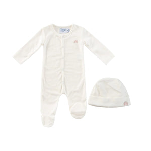 Kipp Baby Pink Terry 2Pc Set (Footie + Hat)