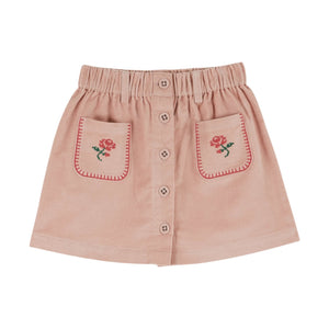 Emile et Ida Peony Poches Fleurs Brodees Skirt