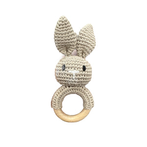 Adorbz Taupe Bunny Rattle