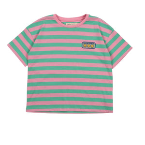 The New Society Hibiscus Smiley Stripes T-Shirt