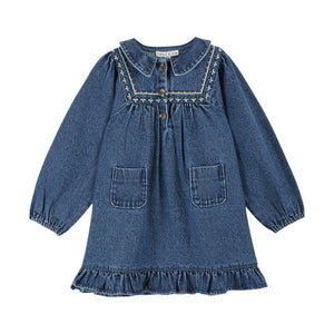 Emile et Ida Denim Brodee Dress