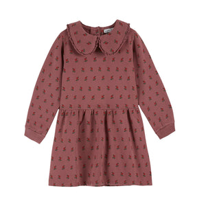 Emile et Ida Poppy Violine Molleton Imprimee Dress