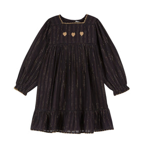 Emile et Ida Marine Lurex Brodee Dress