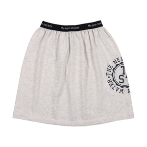 The New Society Grey Melange Reine Skirt