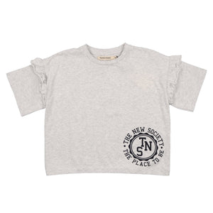 The New Society Grey Melange Reine Girl Tee