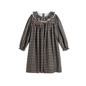 Cera una Volta Blue Check Lurex Sophie Dress
