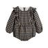 Cera una Volta Blue Check Lurex Nina Romper